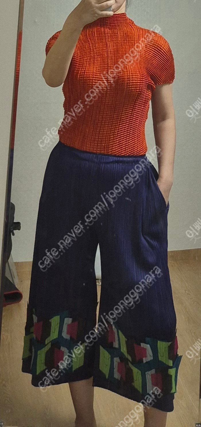 정품 이세이미야케 플리츠플리즈 ISSEYMIYAKE 와이드팬츠 이미지