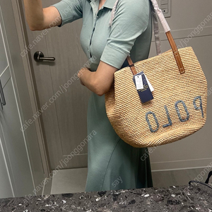 폴로 라피아 라탄 가방 새상품