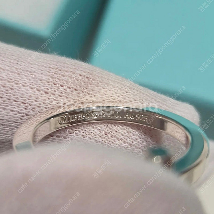[백화점 구매] 티파니 T 스퀘어 실버 남자 반지 A급...--4