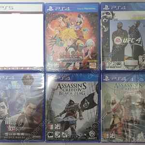 [PS4 미개봉] 7개의 대죄, UFC4, 용과같이 제로, 어쌔신크리드 블랙플래그, 어쌔신크리드 크로니클 팝니다.