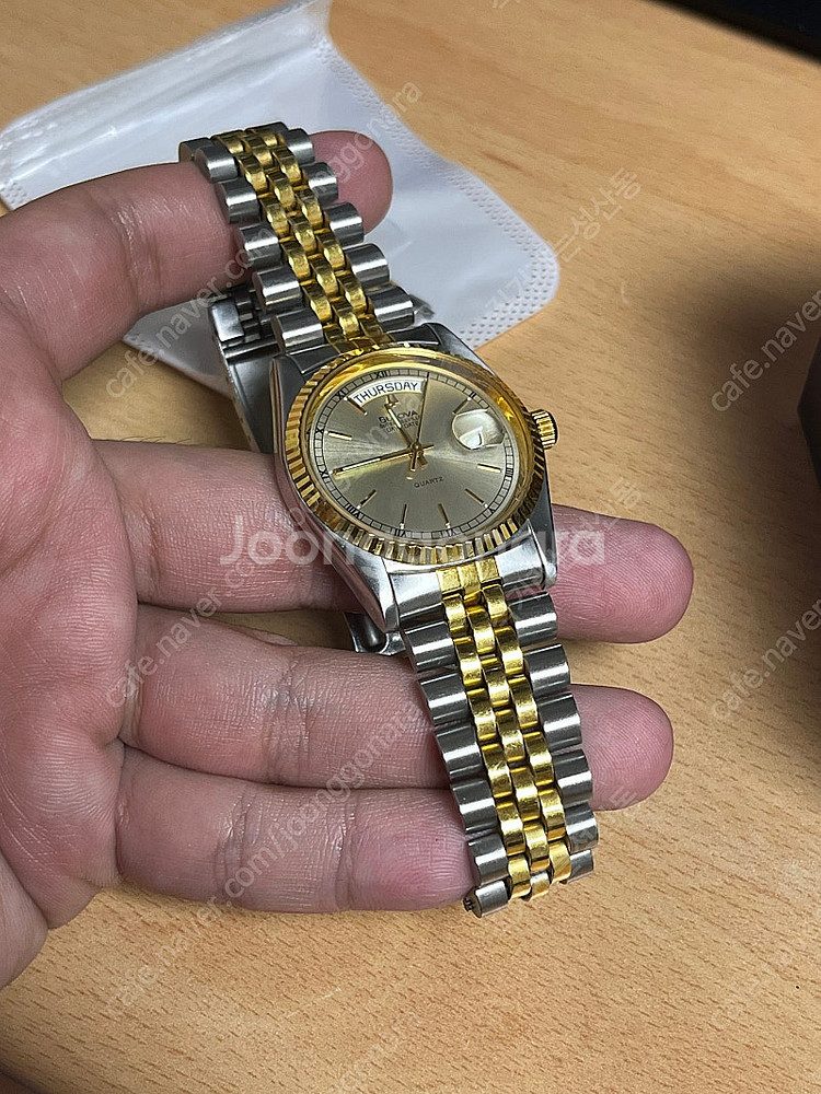 부로바 슈퍼세빌 데이데이트 콤비 쿼츠--1