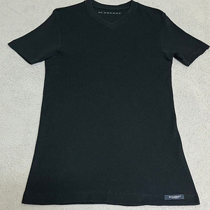 Japan Burberry knit 버버리 정품 골지 블랙 니트 반팔