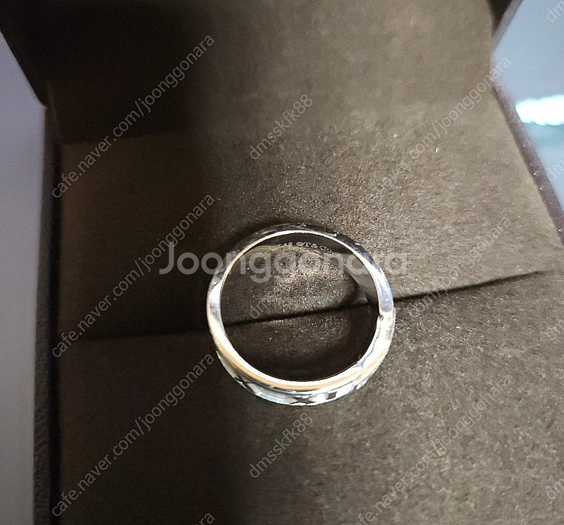 정품 티파니 아틀라스 링 18K 750 화이트골드 다이...--7
