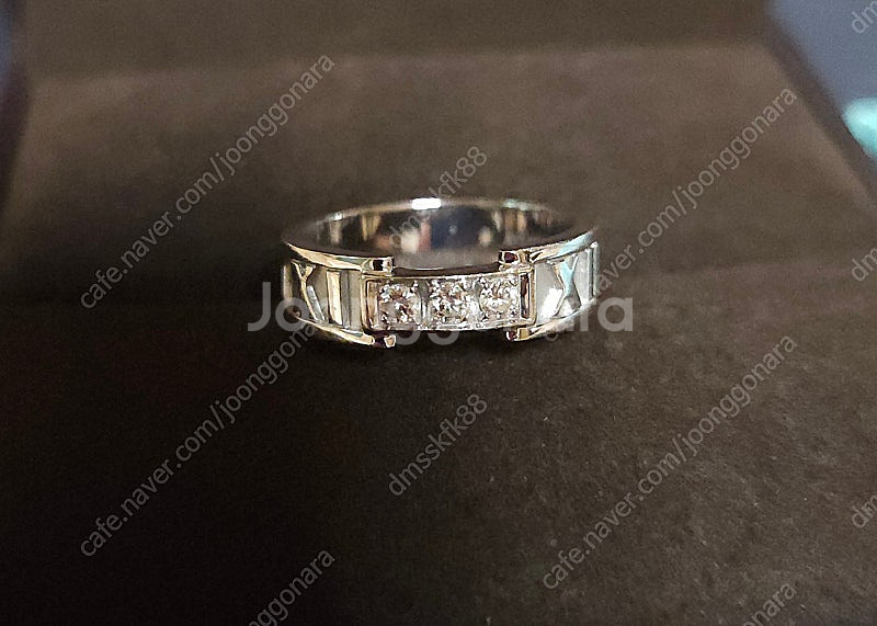 정품 티파니 아틀라스 링 18K 750 화이트골드 다이...--9