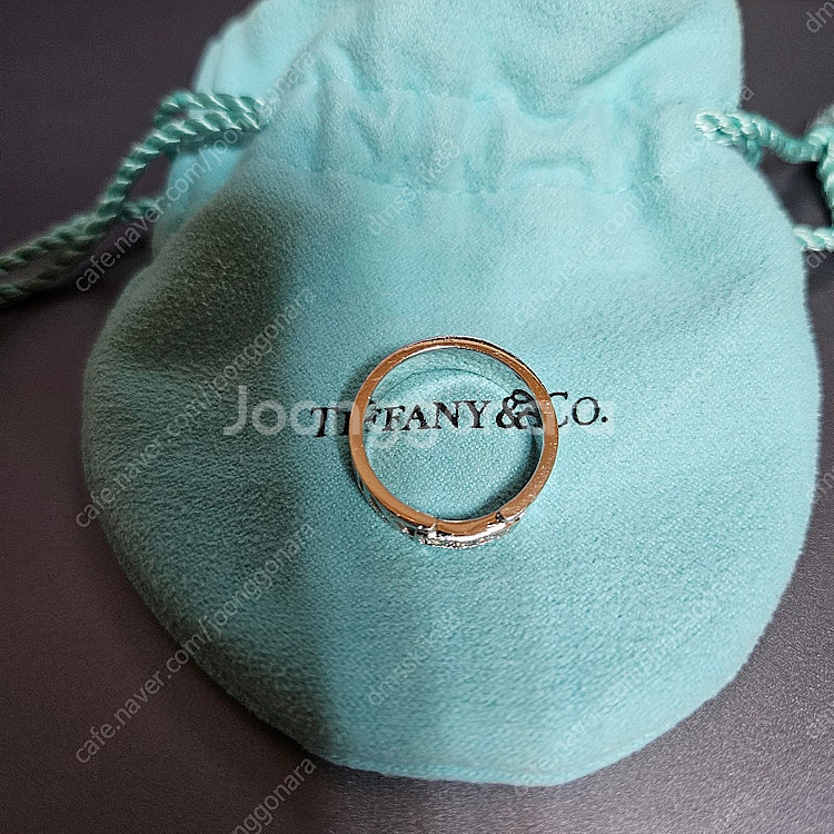 정품 티파니 아틀라스 링 18K 750 화이트골드 다이...--3