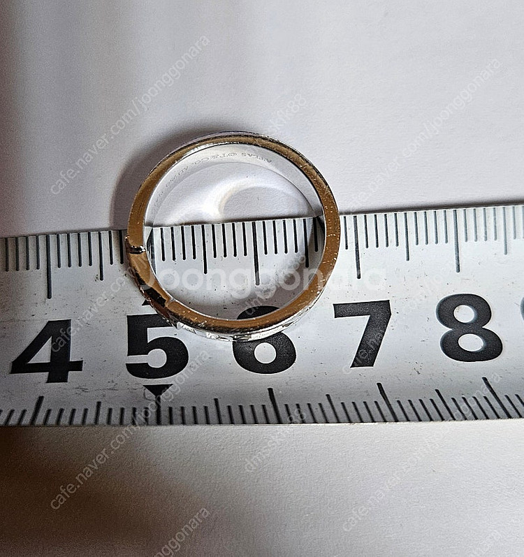 정품 티파니 아틀라스 링 18K 750 화이트골드 다이...--4