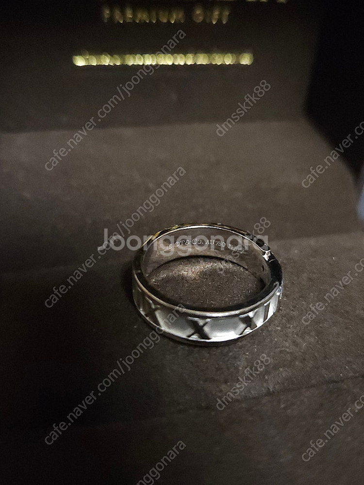 정품 티파니 아틀라스 링 18K 750 화이트골드 다이...--8