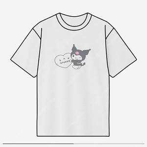 [2XL]아이앱 스튜디오 쿠로미 티셔츠 화이트