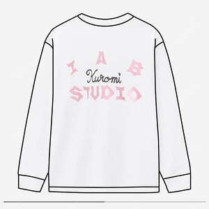 [2XL]아이앱 스튜디오 쿠로미 긴팔 티셔츠 화이트