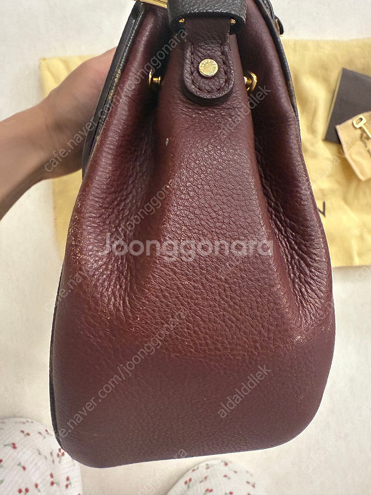 [백화점정품]루이비통 에덴 모노그램 MM 탑핸들 버건디--8