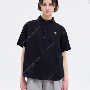 단톤 라운드카라 린넨 반팔 셔츠 36