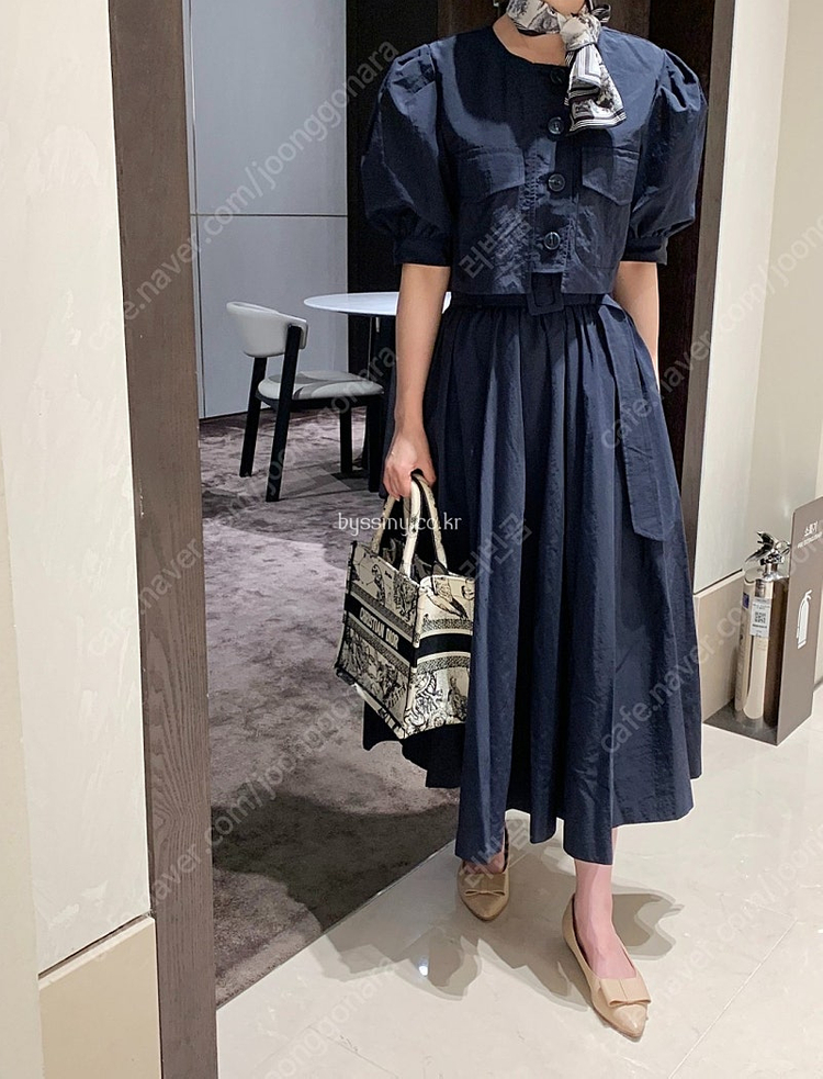 바이씨니 썸머 트렌치 셋업 네이비 새상품:) 이미지