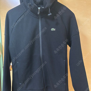 라코스테스포츠 블랙 후드집업