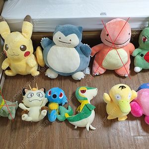 포켓몬(메타몽 잠만보, 쥬리비안, 피카츄, 쏘드라, 애버라스 등), 일본 캐릭터(커비, 헬로키티, 리락쿠마, 구데타마 등) 대형 인형 판매 (미사용)