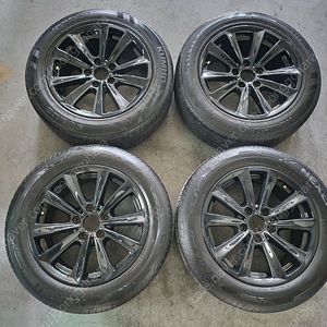 BMW F10 520D 17인치 블랙휠 순정휠 중고휠타이어 팝니다