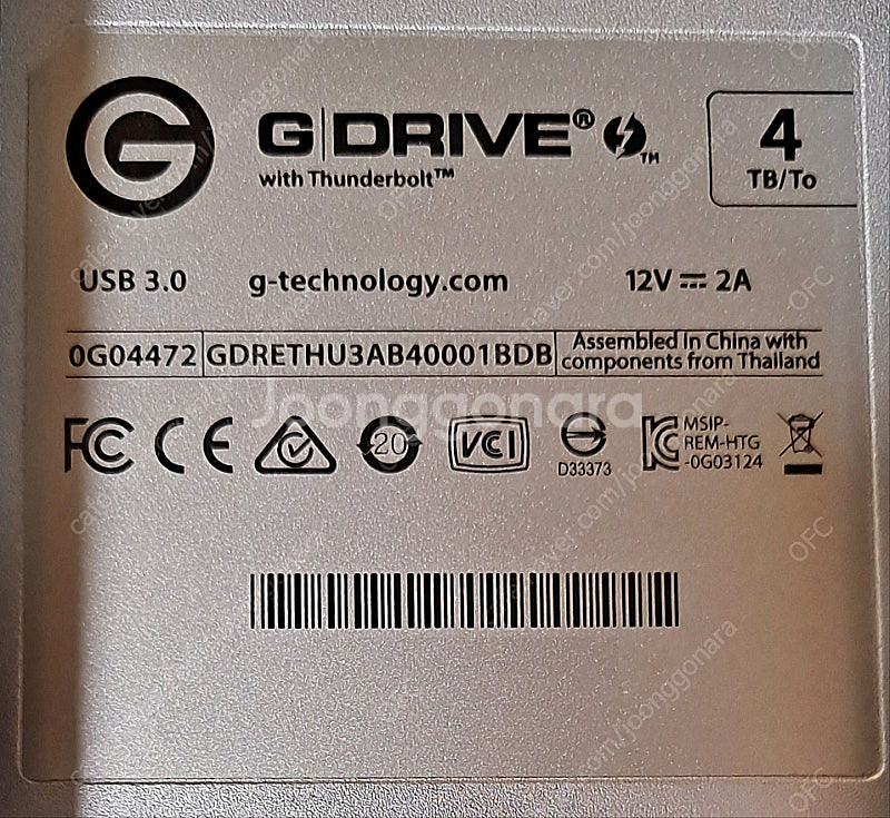 지테크놀로지 썬더볼트 외장하드 4TB (G Drive ...--6