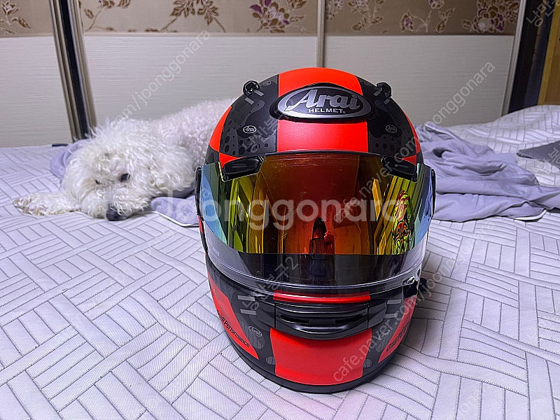 아라이 아스트로 GX 체커 레드 헬멧 라지 사이즈--1