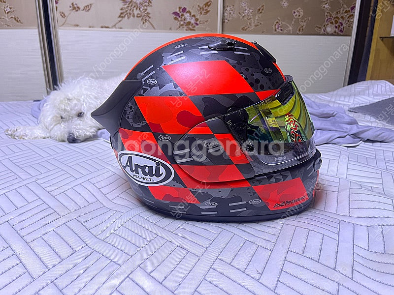 아라이 아스트로 GX 체커 레드 헬멧 라지 사이즈--2