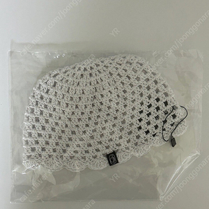 [새상품] 아미모노 레이스 팀블 비니 화이트 M