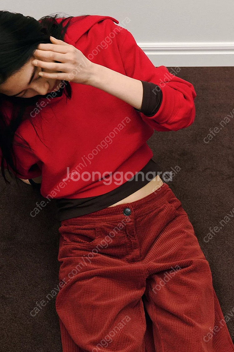 새상품) 자라 xs(~66) 코듀로이 와이드팬츠 코스 ...--2