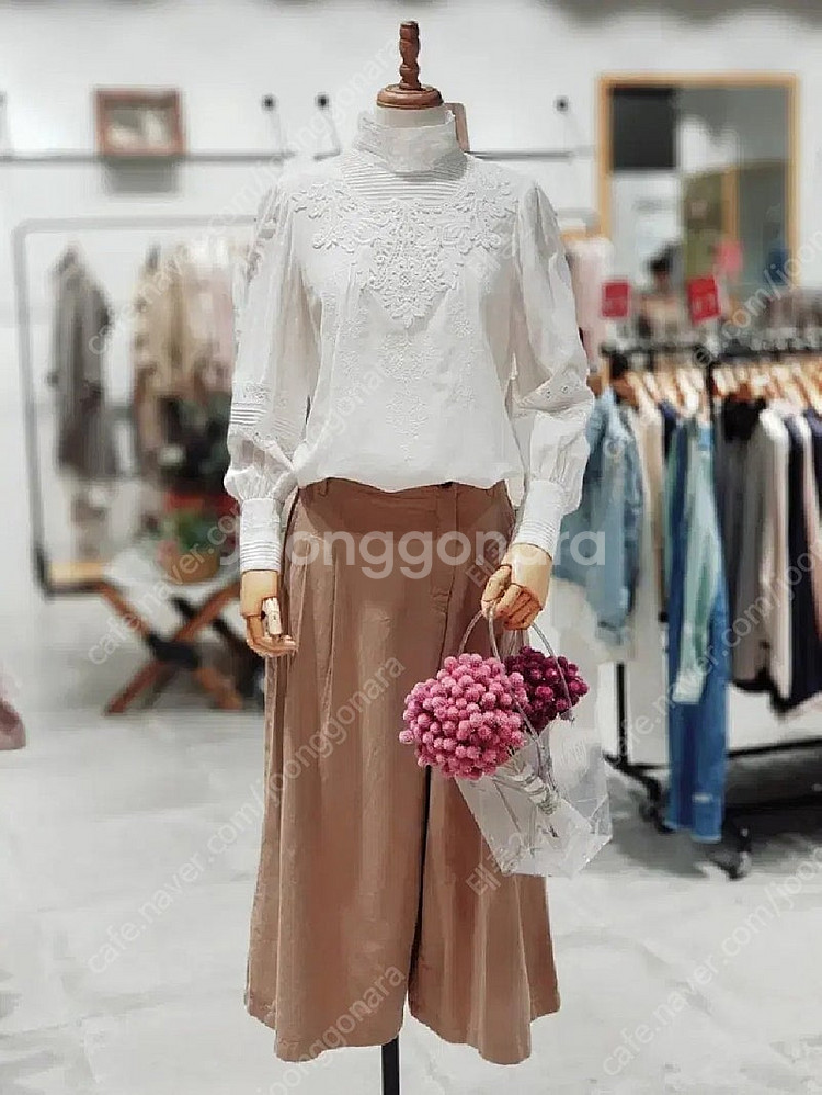 써스데이아일랜드 빈티지 자수 블라우스 셔츠 모리걸--0