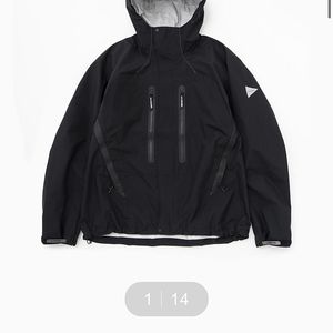 앤드원더 바람막이 2.5L hiker rain jacket 블랙 XL (and wander)