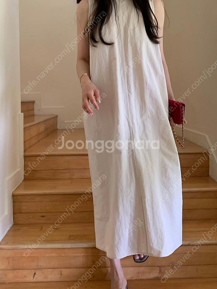 워닌 해이원 썸머원피스 연핑크베이지--1