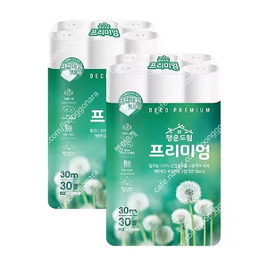 천연펄프 화장지 휴지 30미터 30롤×2팩(총60롤)무료배송17900원