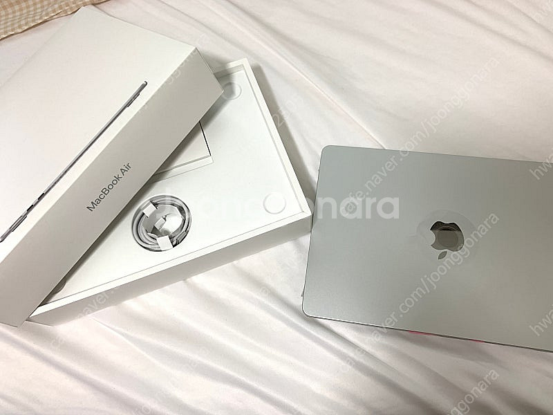 맥북에어 m3 13인치 실버 풀박스, 애케플 유--0