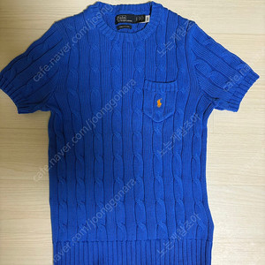 폴로 포켓 케이블 반팔 니트