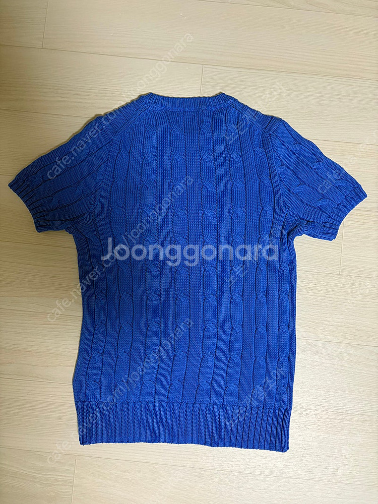 폴로 포켓 케이블 반팔 니트--2