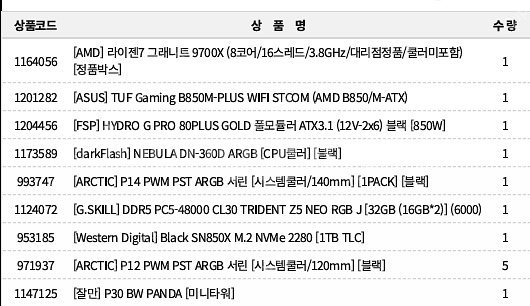 컴퓨터 반본체 고사양 수랭 PC 라이젠 9700X--2