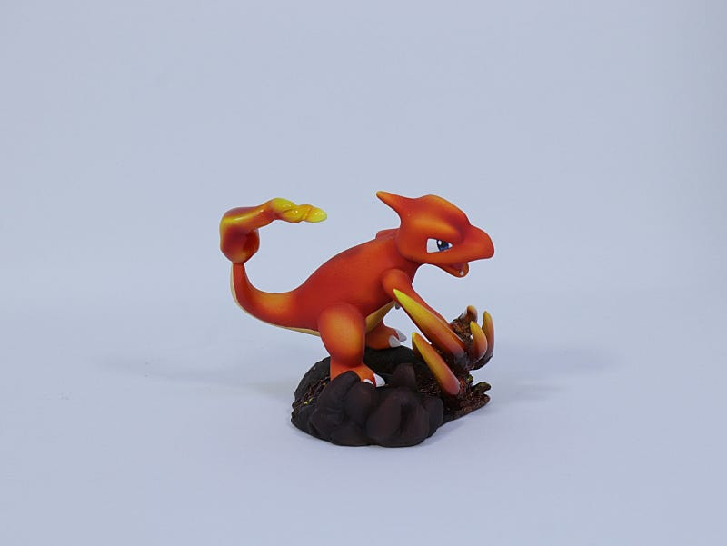 포켓몬 드래곤볼 피규어 레진 파이리 리자드 손오반--1