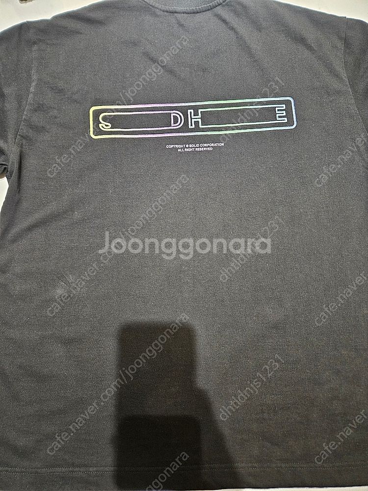 솔리드옴므 반팔 블랙 티셔츠 48사이즈 100사이즈 팝...--5