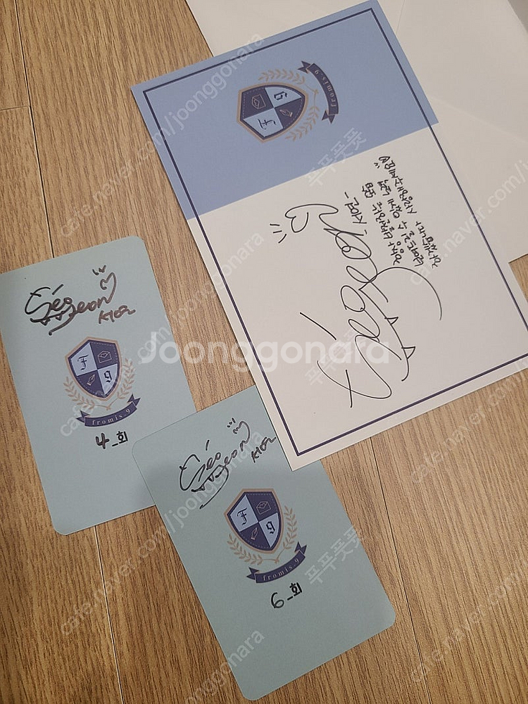 프로미스나인 이서연 투하트 공방엽서 + 친필사인포카--1