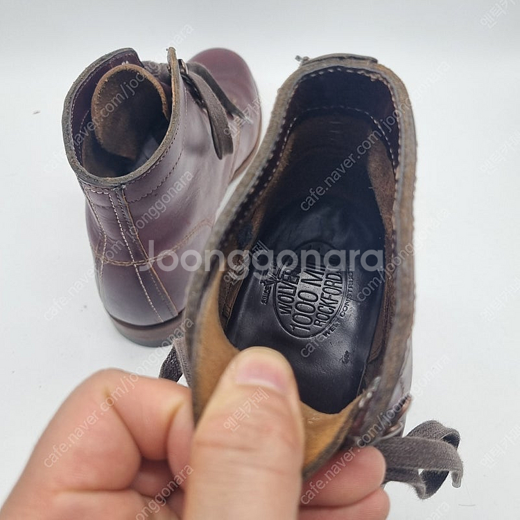 울버린 1000마일 플레인토 워크부츠 브라운 남성 26...--8