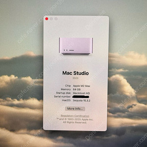 2023 맥 스튜디오 M2 Max 12CPU, 30GPU, 64GB, 512GB