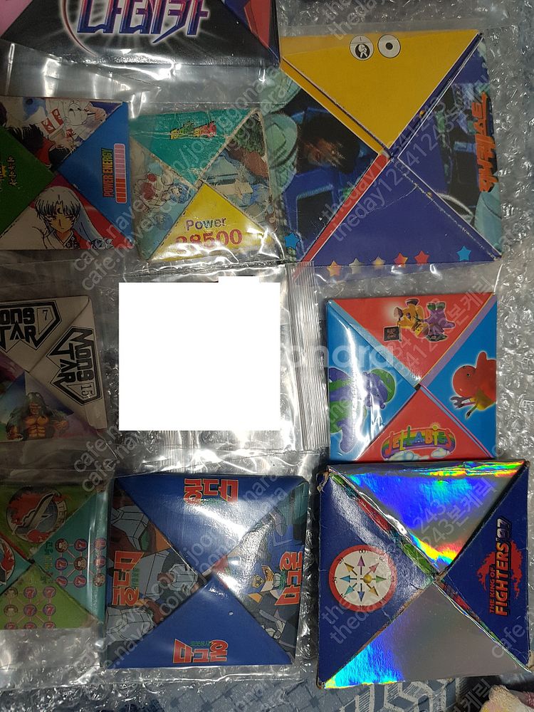 90년대 뻥딱지 22장(당첨상품7개) 쥐라기월드컵 녹색...--2