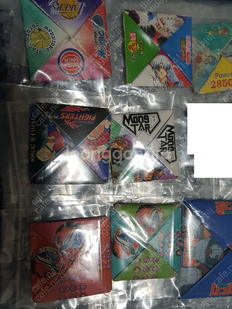 90년대 뻥딱지 22장(당첨상품7개) 쥐라기월드컵 녹색...--3