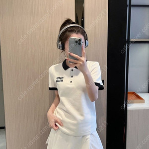 [새 제품]미우 배색 피케 카라티셔츠