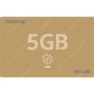 SKT T데이터쿠폰 5GB, 2GB, 1GB, 500MB 판매 (표준요금제에도 사용가능, 사용기한 1년)