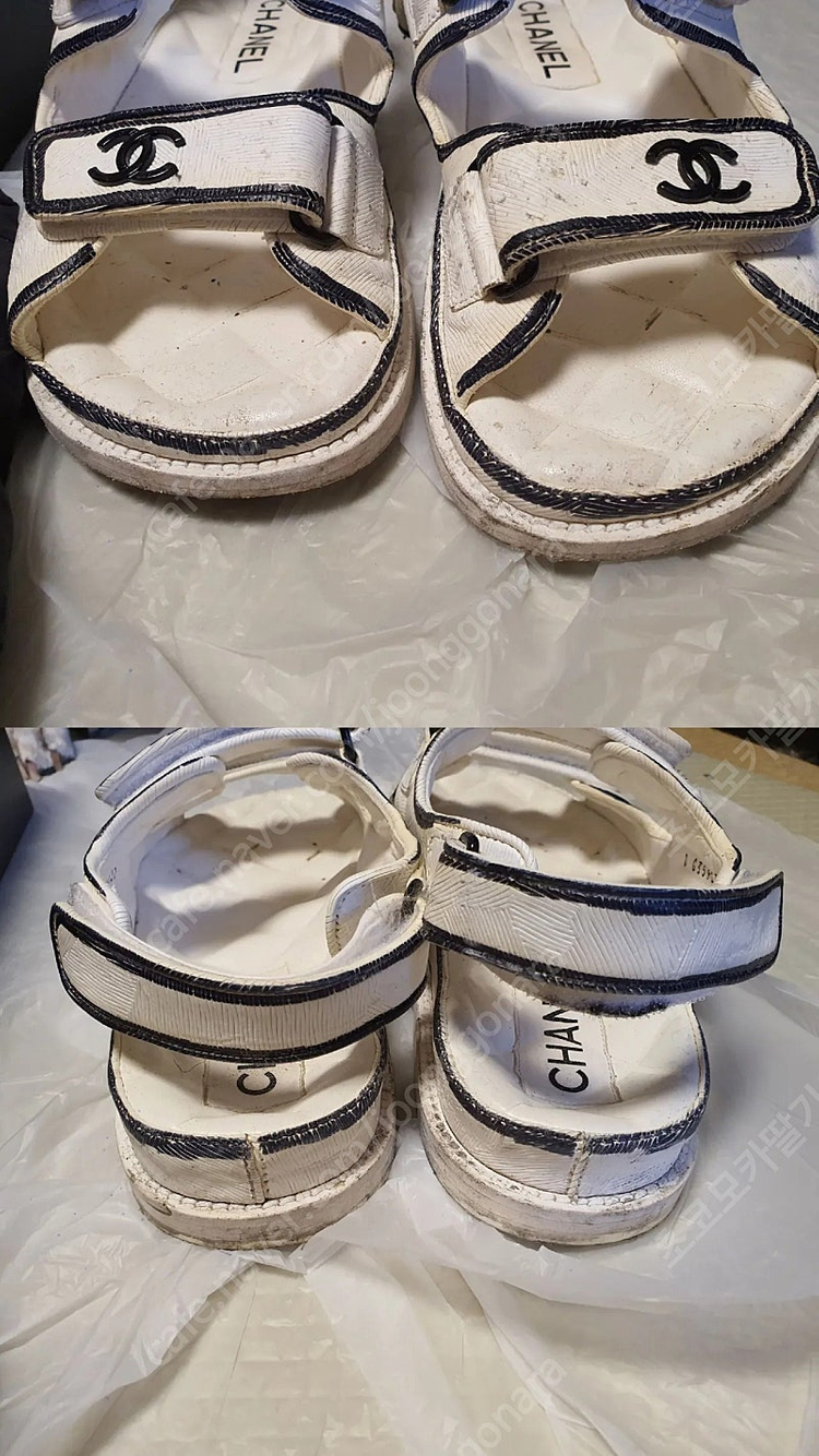 샤넬 벨크로 샌들 - 화이트/37 이미지