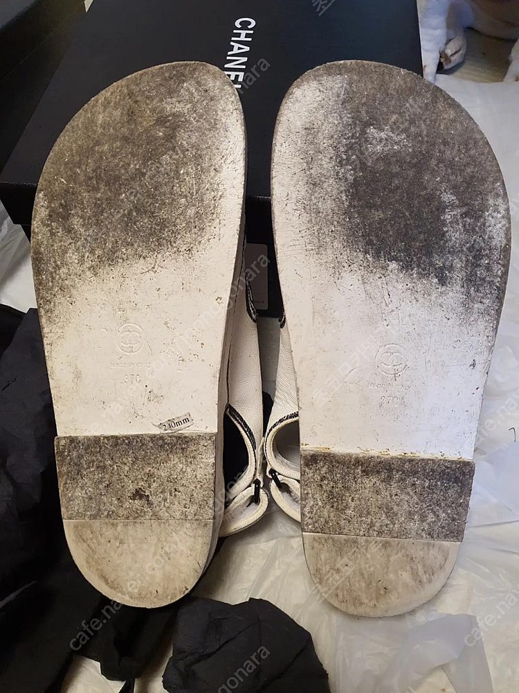 샤넬 벨크로 샌들 - 화이트/37 이미지