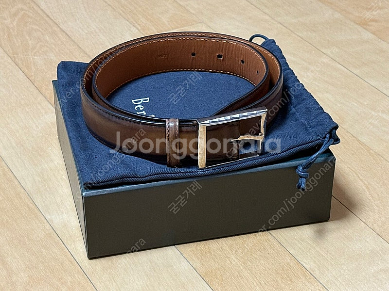 벨루티 클래식 레더 벨트--0
