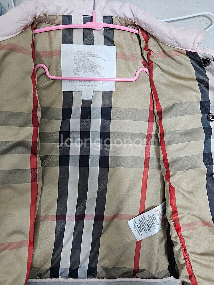 버버리 키즈베이비 누빔 퀼팅자켓 사이즈 2y 92cm--3