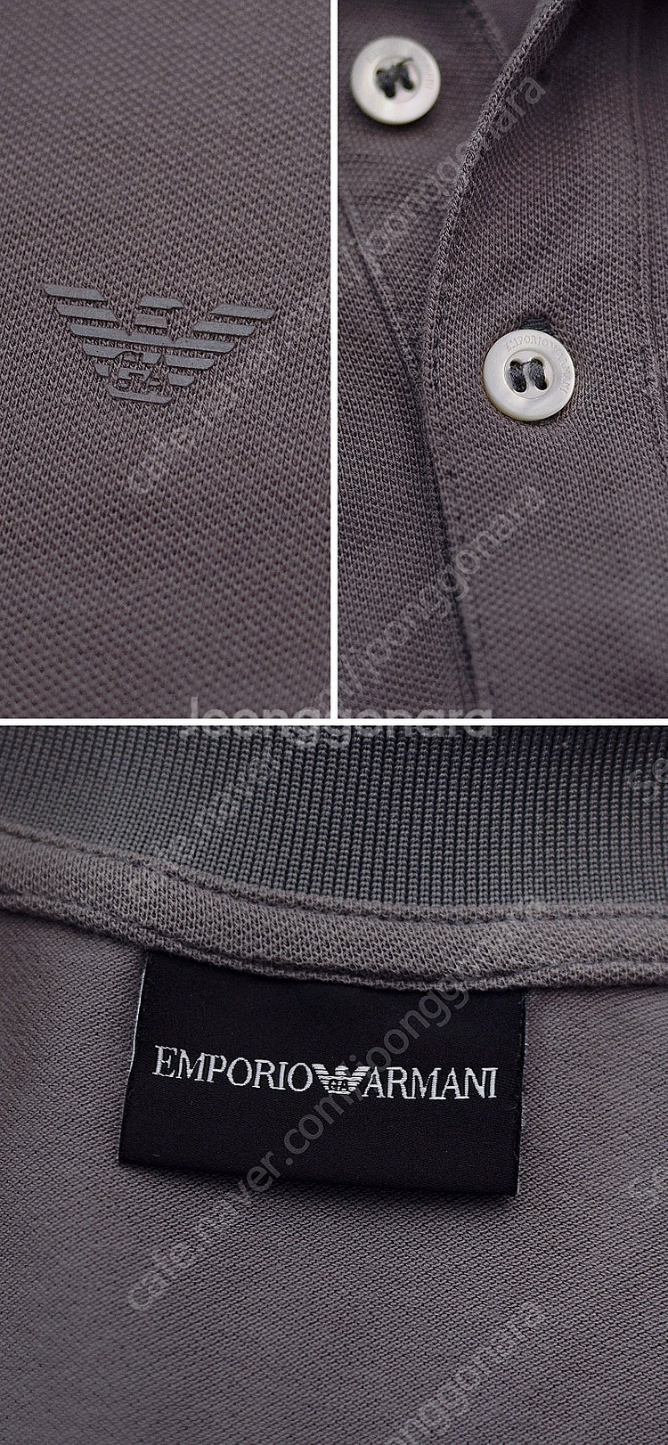 아르마니 (ARMANI) 투톤카라 반팔 폴로티 피케 티...--6