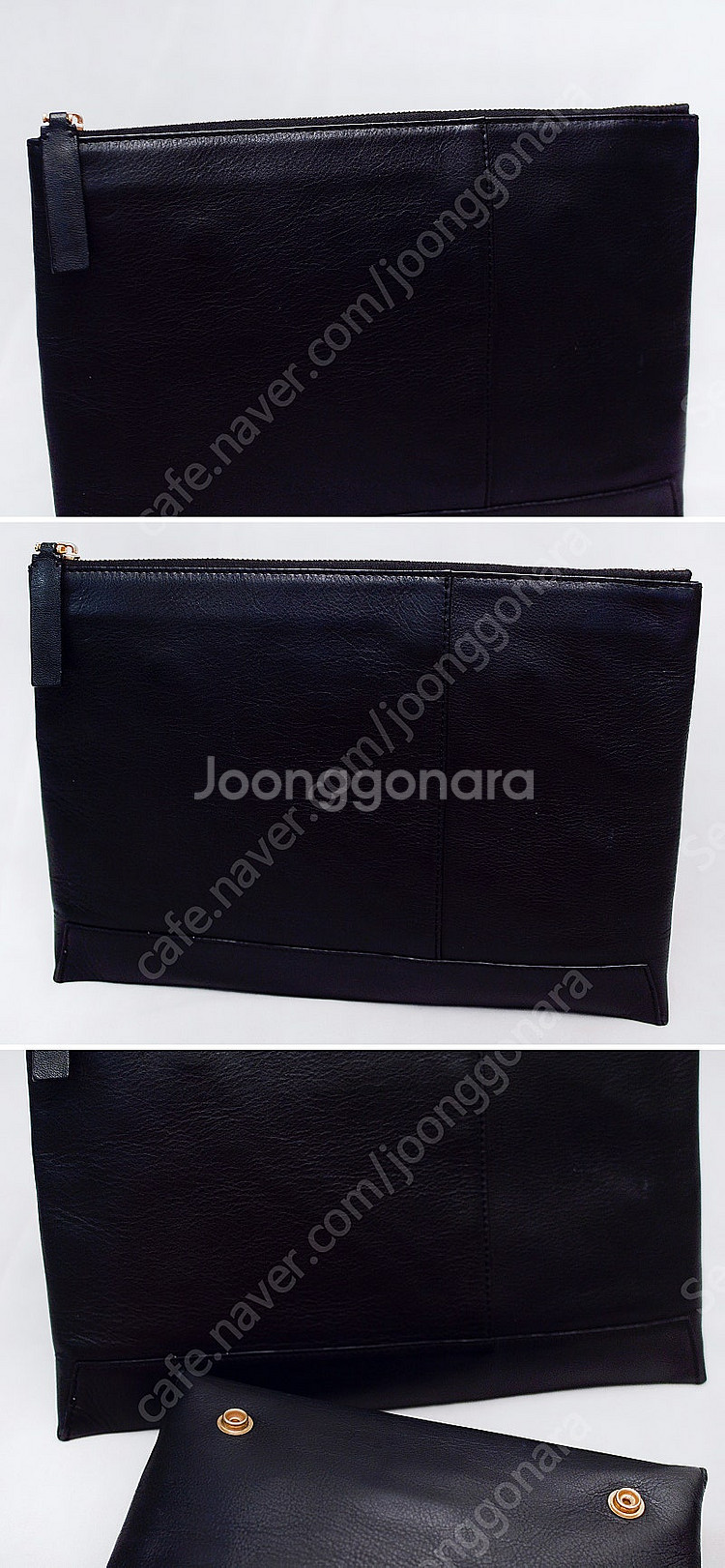 마르니 (MARNI) 금장 블랙 더블포켓 투인원 레더 ...--5