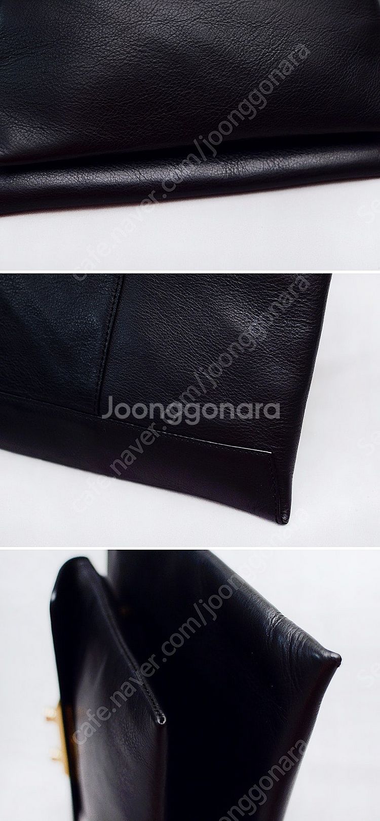 마르니 (MARNI) 금장 블랙 더블포켓 투인원 레더 ...--7