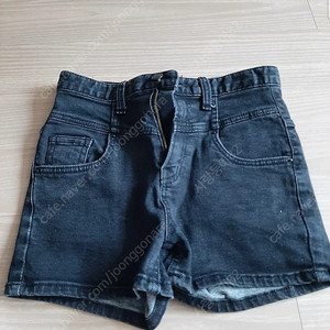 (새상품) 하이웨스트 블랙 데님 숏팬츠 S