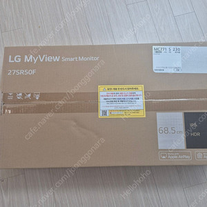 Lg 마이뷰(my view) 27인치 모니터 팔아요(핑크)